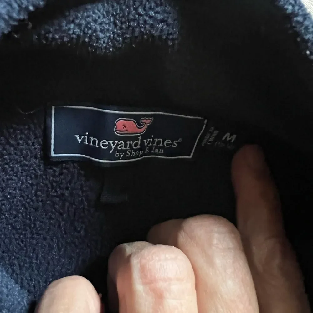 Vineyard Vines Blue Fleece Vest, size kids medium.